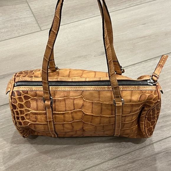 VINTAGE Dooney & Bourke Vintage Crocodile Bayou Collection Shoulder Bag - Picture 1 of 10